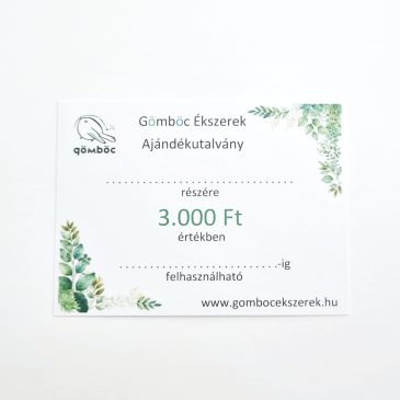 Ajándékutalvány - 3000 - www.gombocekszerek.hu